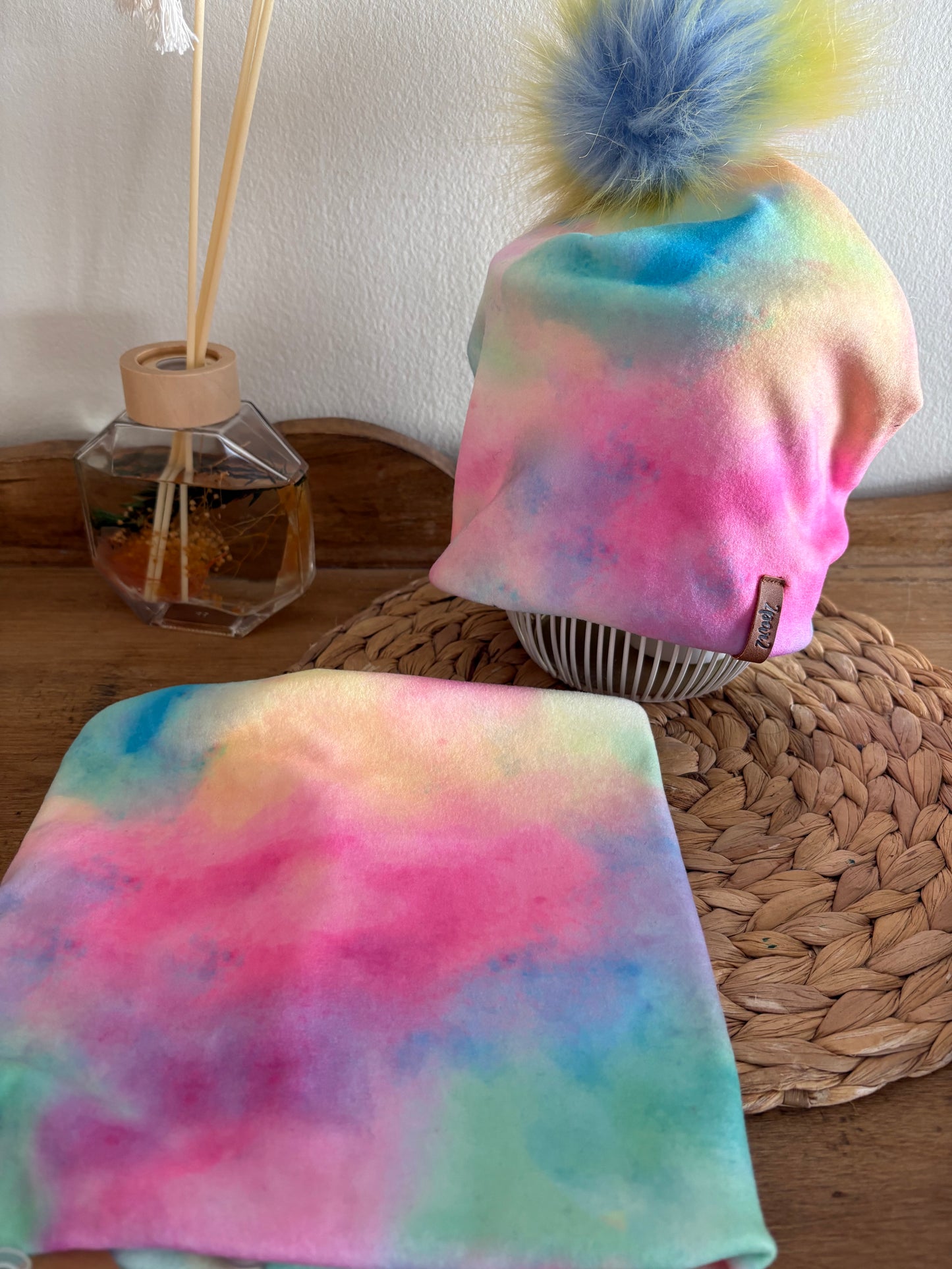 Tuque 7-14ans pompon amovible*NEUF