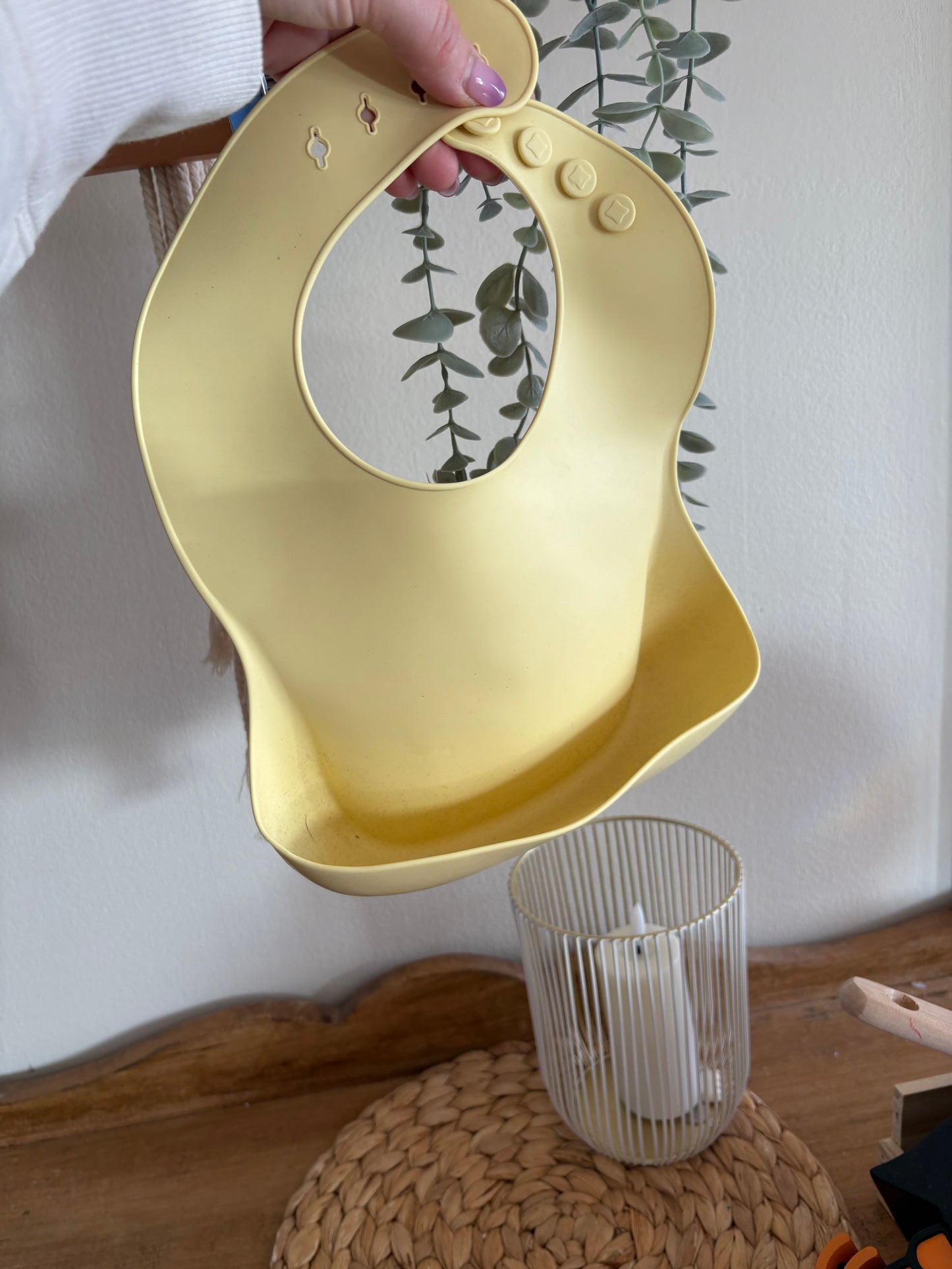 Bavette silicone jaune