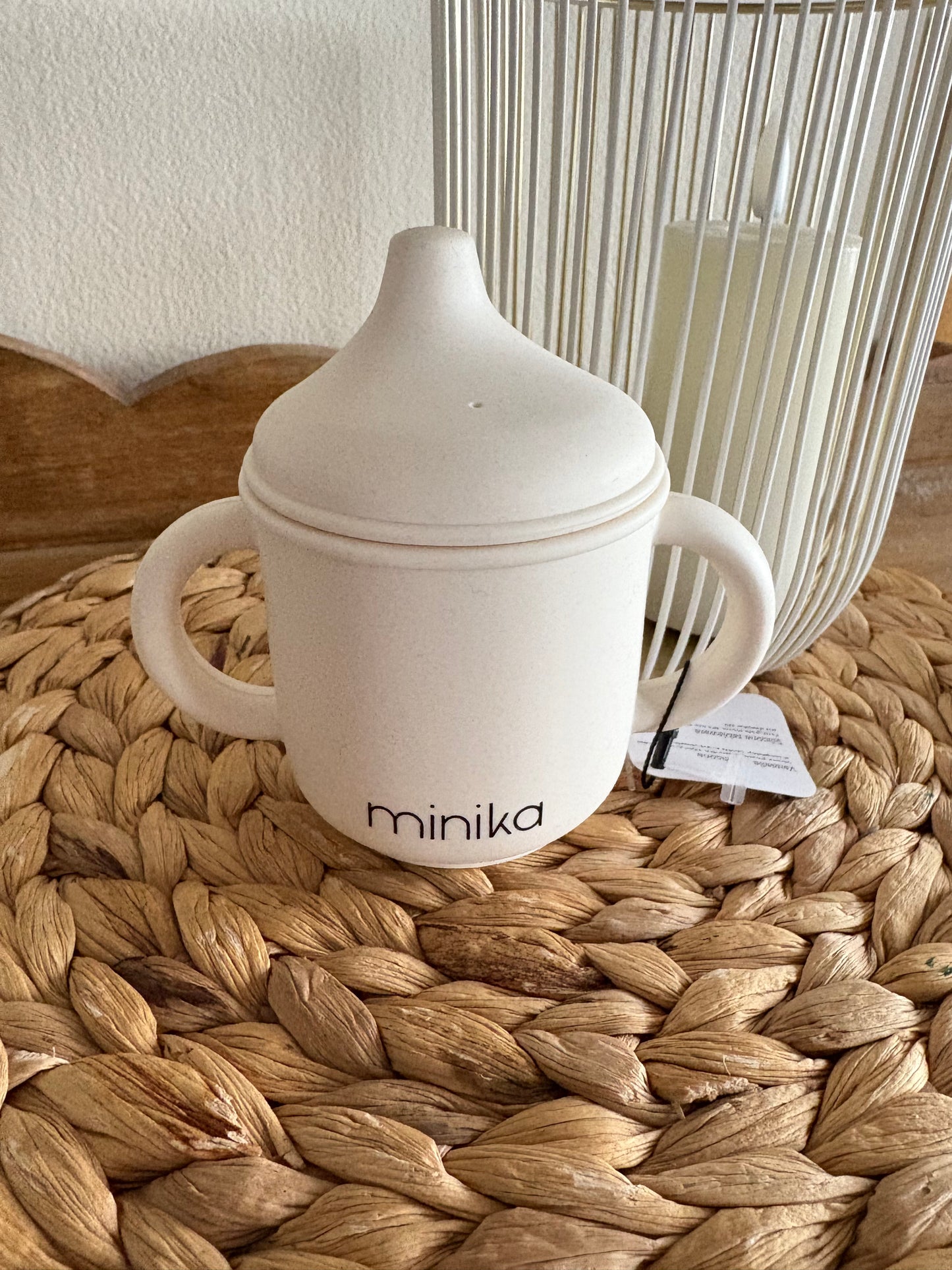 Verre à bec silicone blanc NEUF