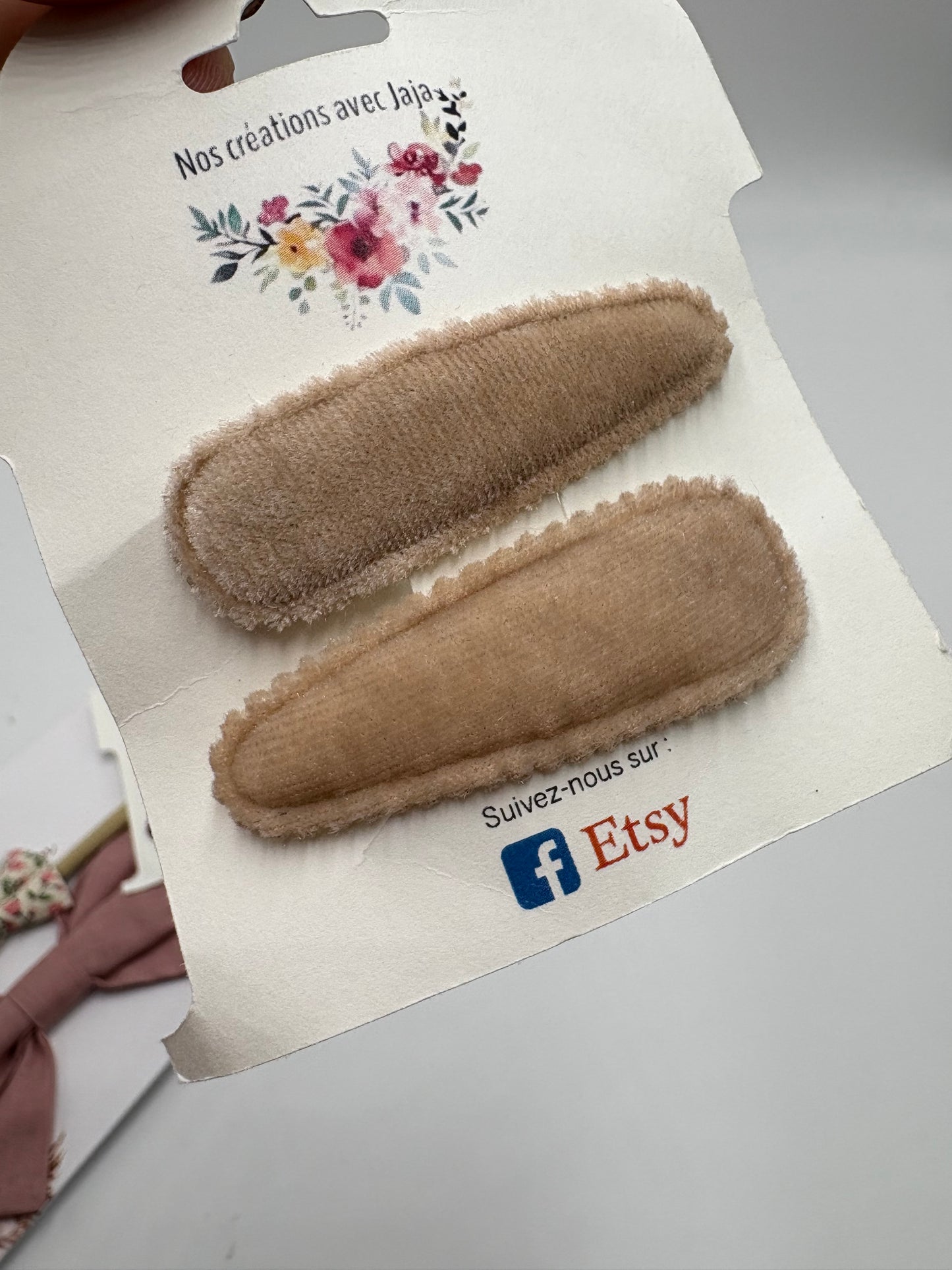 Barrettes velours duo