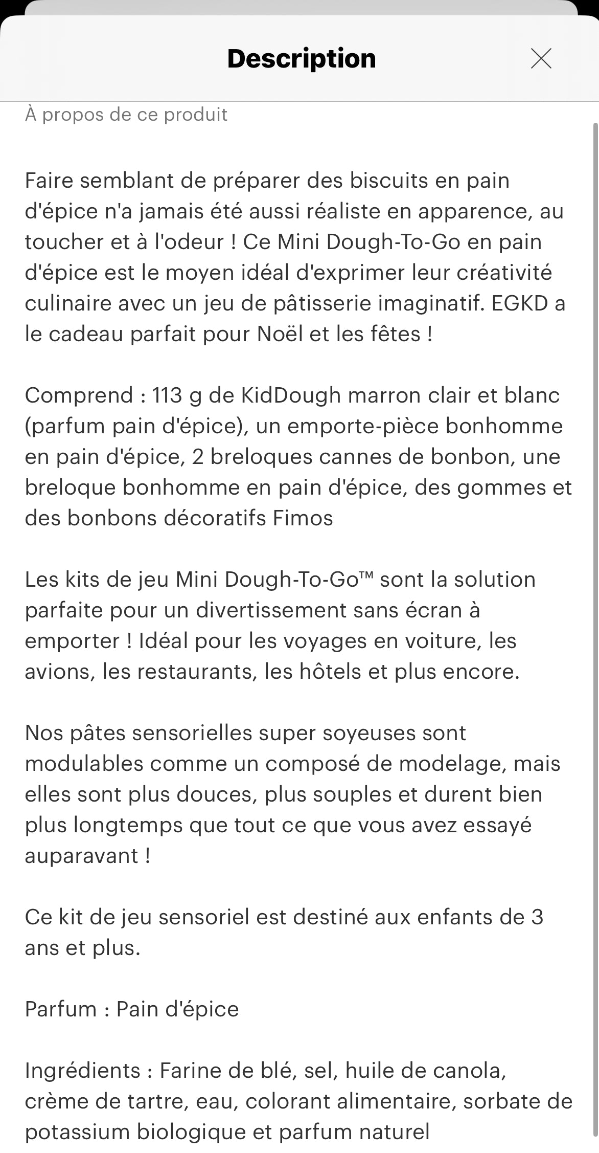 Pâte à modeler - pain d’épices