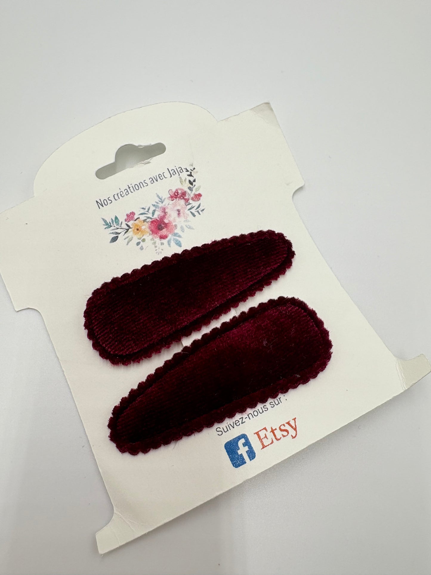 Barrettes velours duo