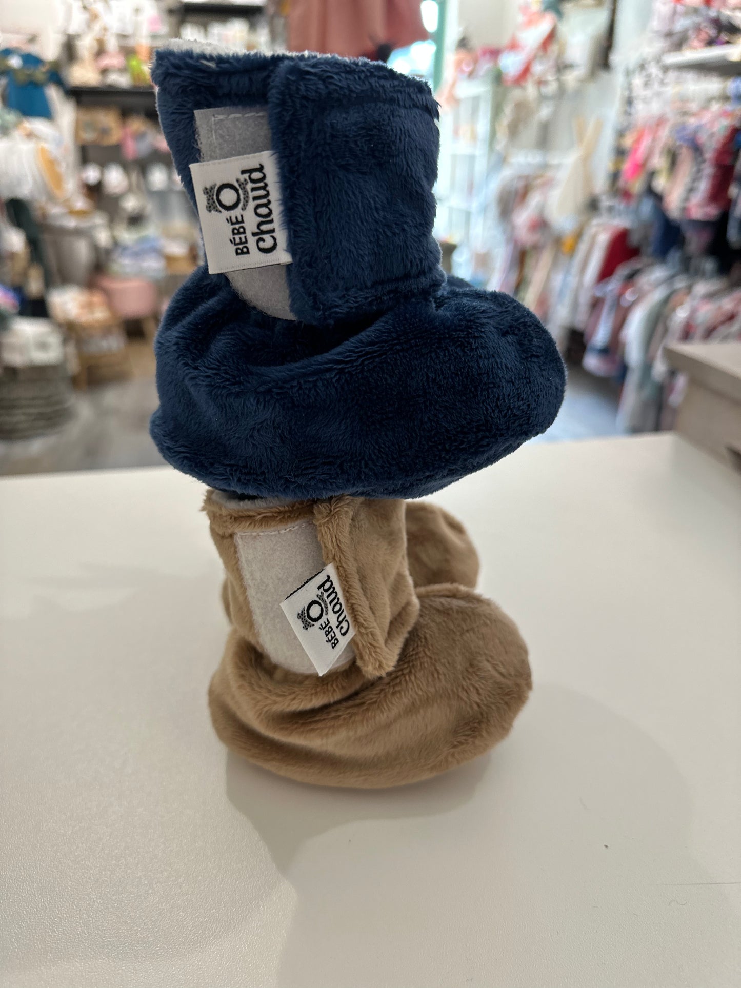 Chaussons marine sans relief - bébé ô chaud