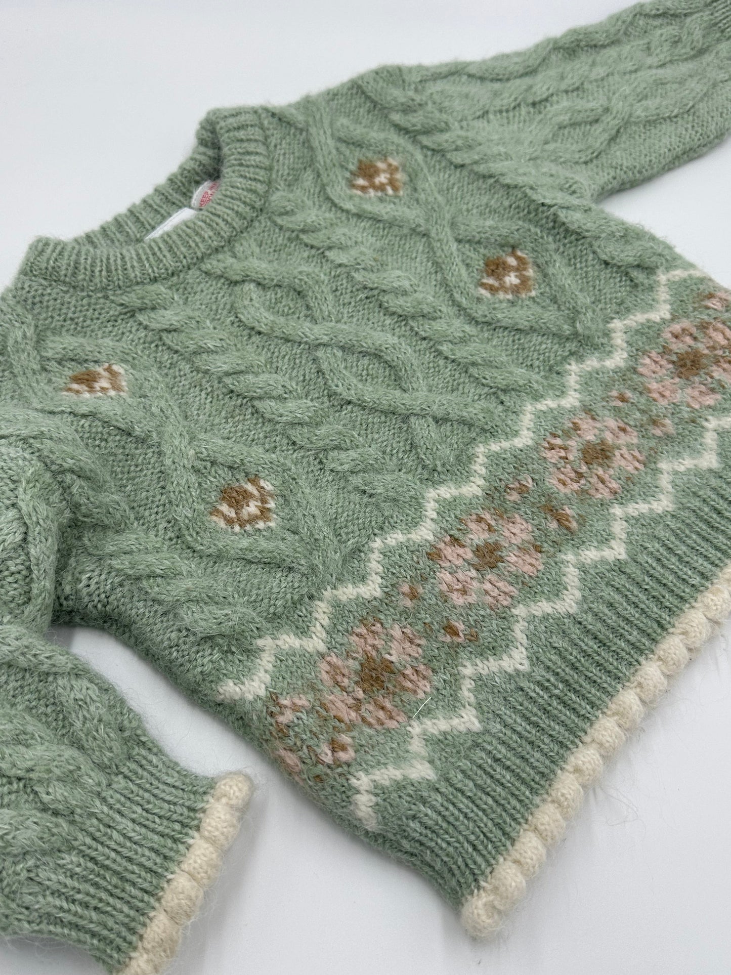 Chandail tricot 9 - 12m - Boutique friperie le placard de Jeanne et cie