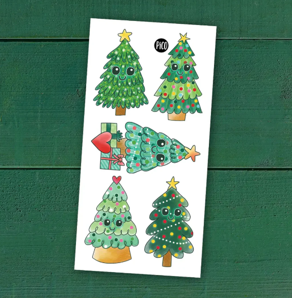 Tatouages temporaires Sapins de Noël