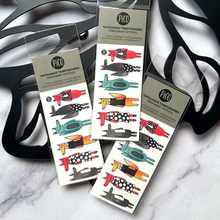 Tatouages temporaires Les chics loups Pico Tatoo - Boutique friperie le placard de Jeanne et cie