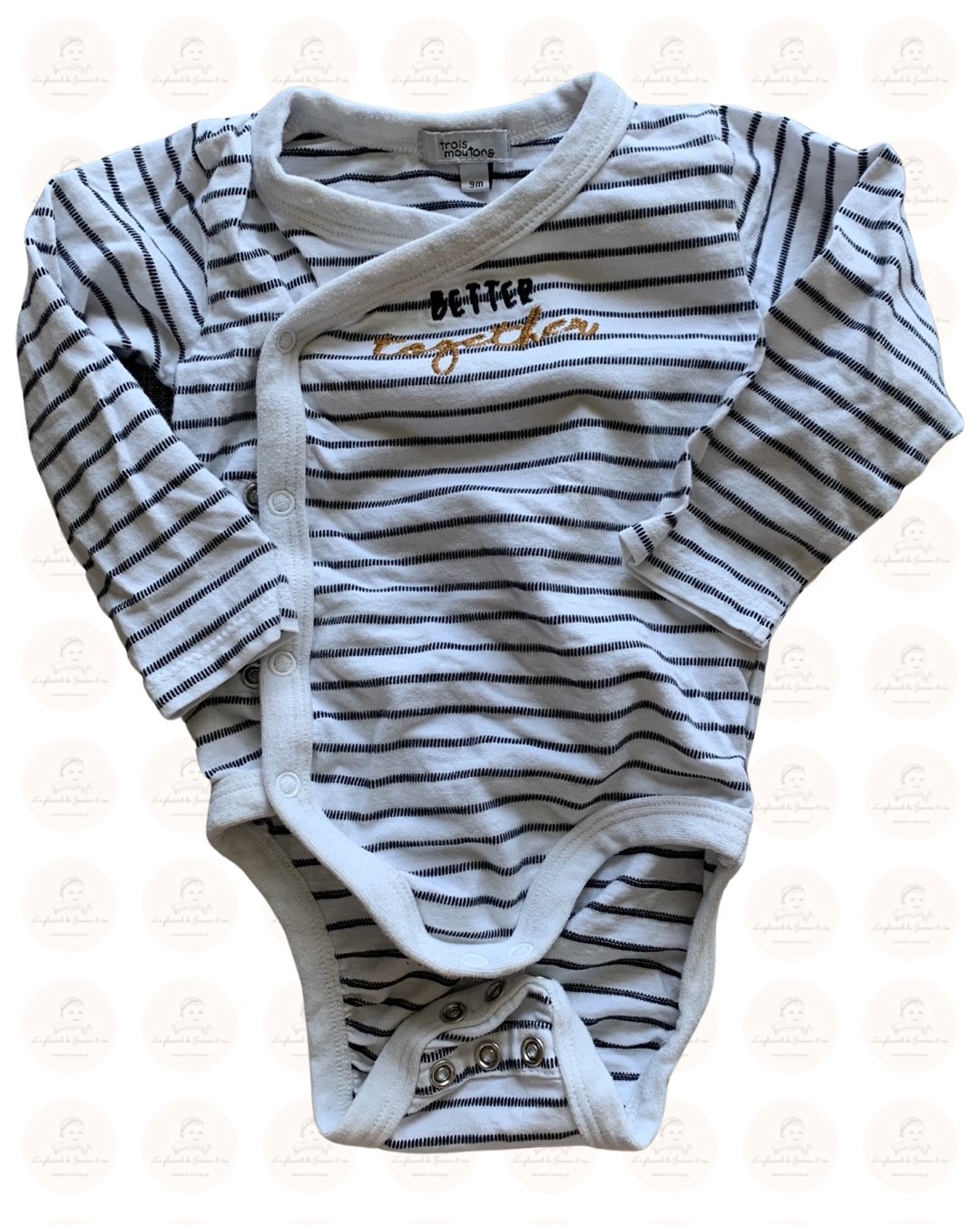 Cache-couche trois moutons 9m - Boutique friperie le placard de Jeanne et cie