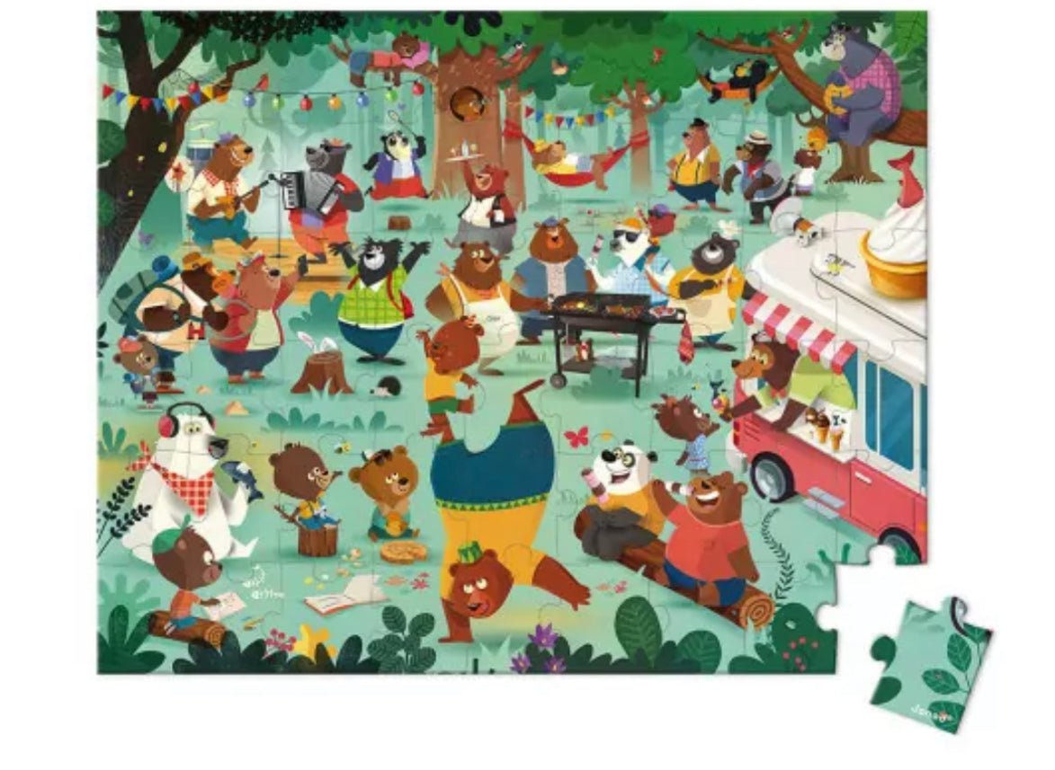 Casse-tête la cousinade des ours 54 morceaux - Janod - Boutique friperie le placard de Jeanne et cie