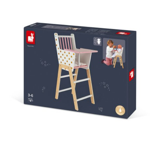 Chaise haute poupée en bois candy chic - Janod – Boutique friperie