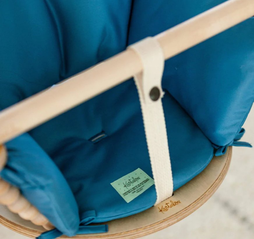 Coussin rond - sardine - kantalou - Boutique friperie le placard de Jeanne et cie