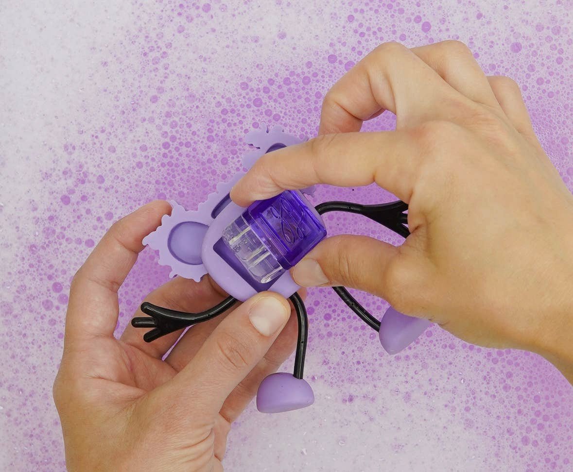 Cubes lumineux et personnage pour le bain mauve avec yeux Lumi Glo pals - Boutique friperie le placard de Jeanne et cie