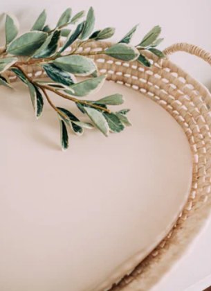 Drap-housse avoine - must be baby - Boutique friperie le placard de Jeanne et cie