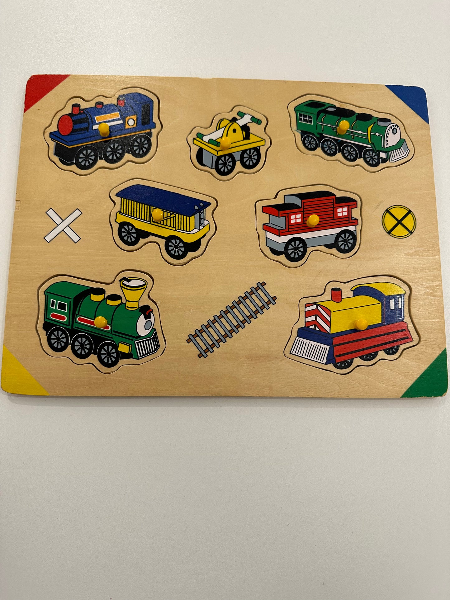 Casse-tête bois trains