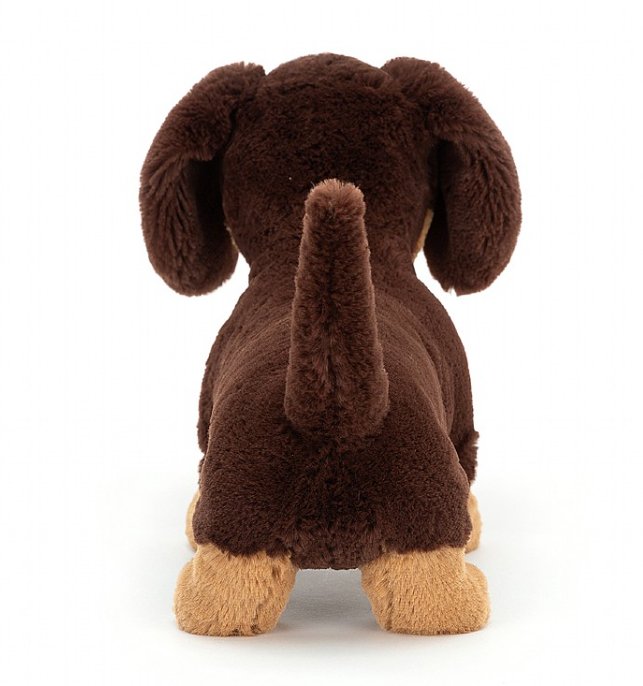 Peluche Chien Saucisse Otto - Boutique friperie le placard de Jeanne et cie
