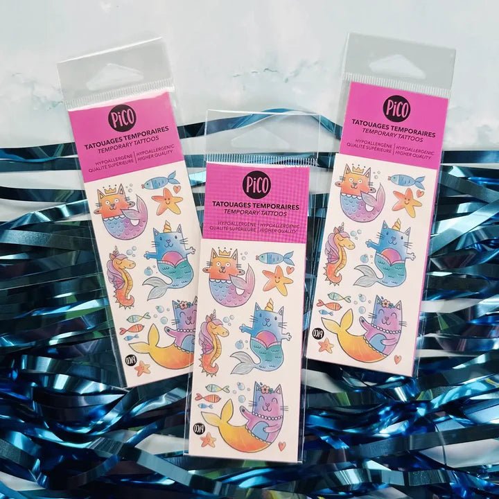 Tatouages temporaires Chatsirènes Pico tatoo - Boutique friperie le placard de Jeanne et cie