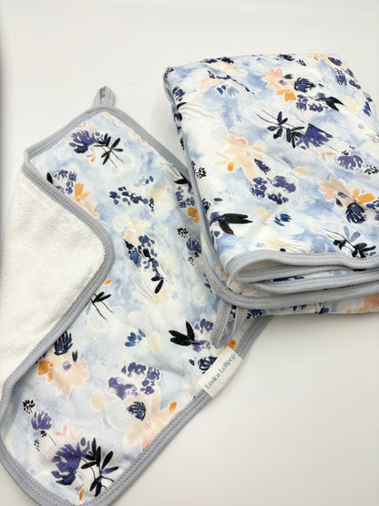 Serviette enfant fleuris Loulou lollipop NEUF