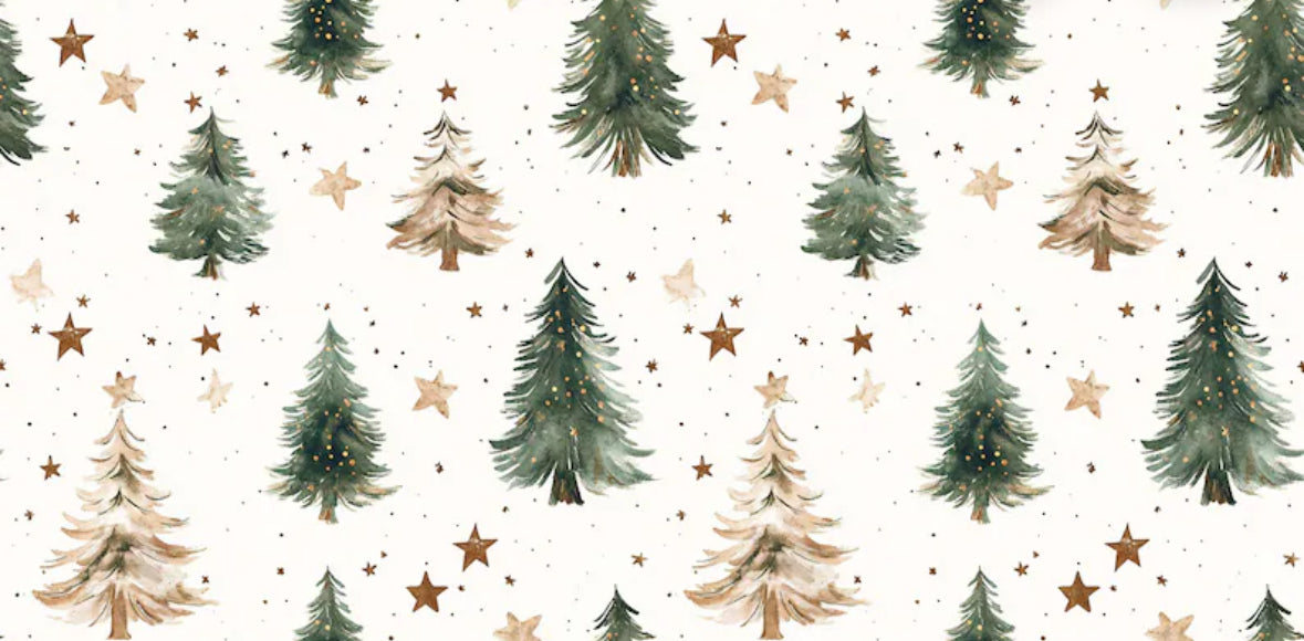 Couverture Minky - sapins