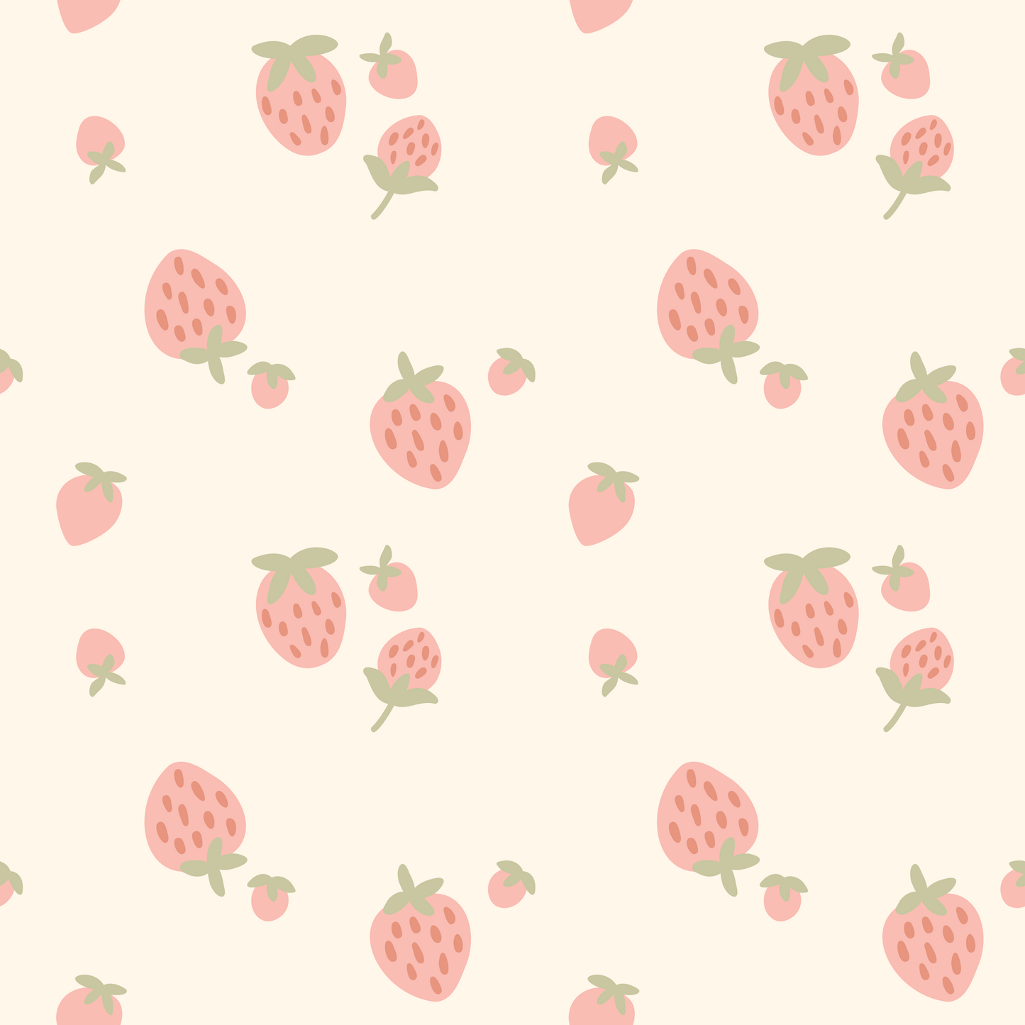 Couverture Minky - fraises vintages