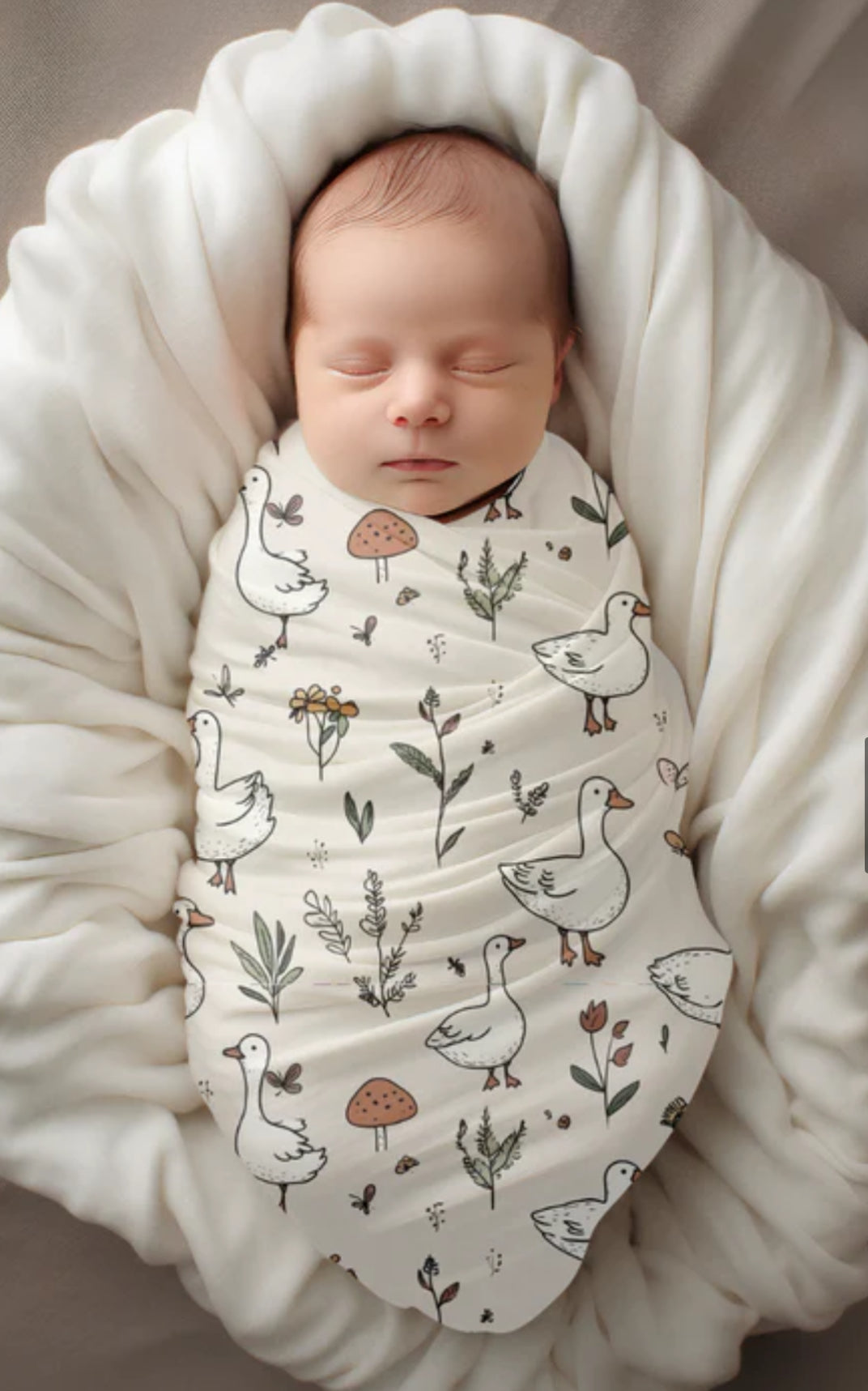 Doudou mousseline canards