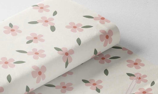 Couverture Minky - marguerites minimaliste