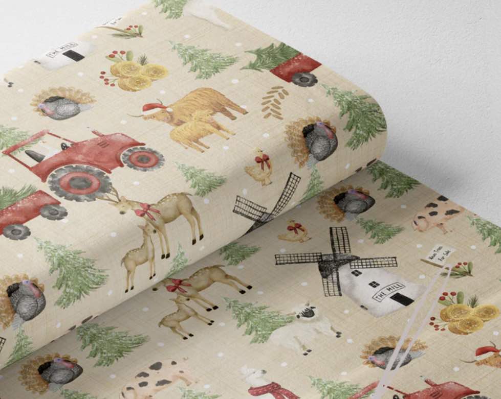 Couverture Minky - Ferme festive