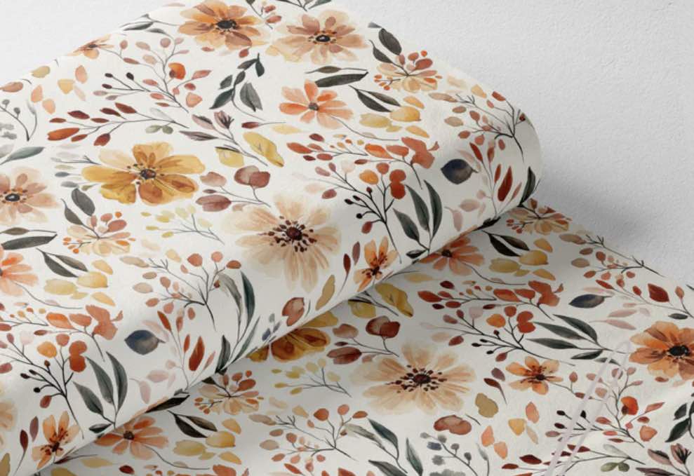 Couverture Minky - Fleurs d'automne