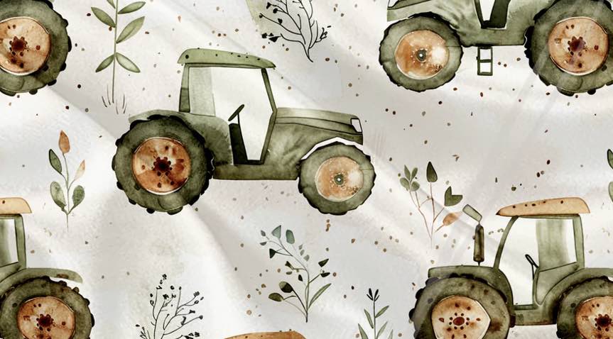 Couverture Minky -Tracteurs