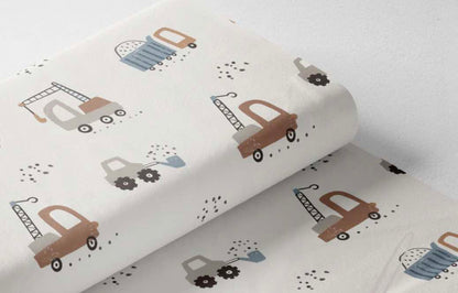 Couverture Minky - Camions minimaliste