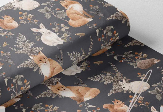 Couverture Minky - Animaux foncé