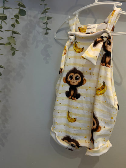 Salopette évolutive 6-18mois Singes*NEUF