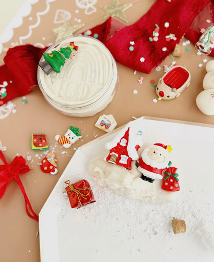 Ensemble de pâte à modeler Pére-Noël biscuits et lait