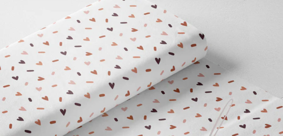 Couverture Minky - coeur minimaliste