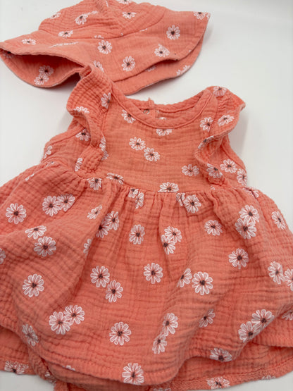 Robe cache-couche chapeau 3-6m