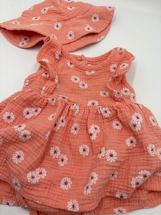 Robe cache-couche chapeau 3-6m