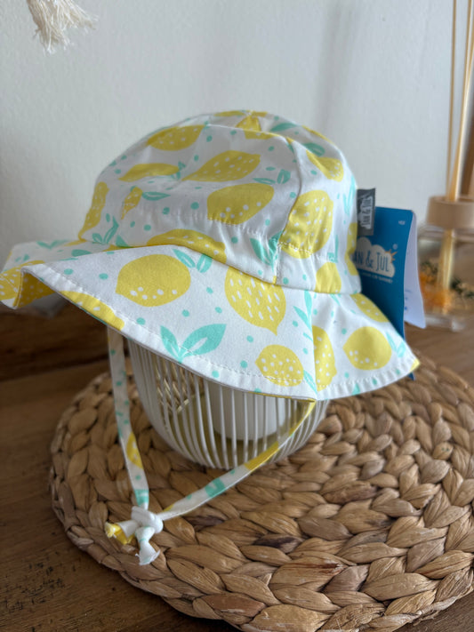 Chapeau floppy citron *NEUF