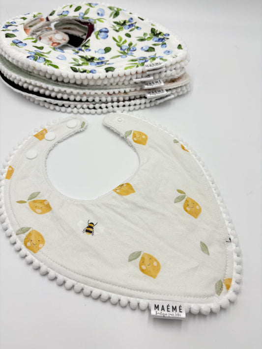 Bavoirs Maémé Citron abeilles *NEUF