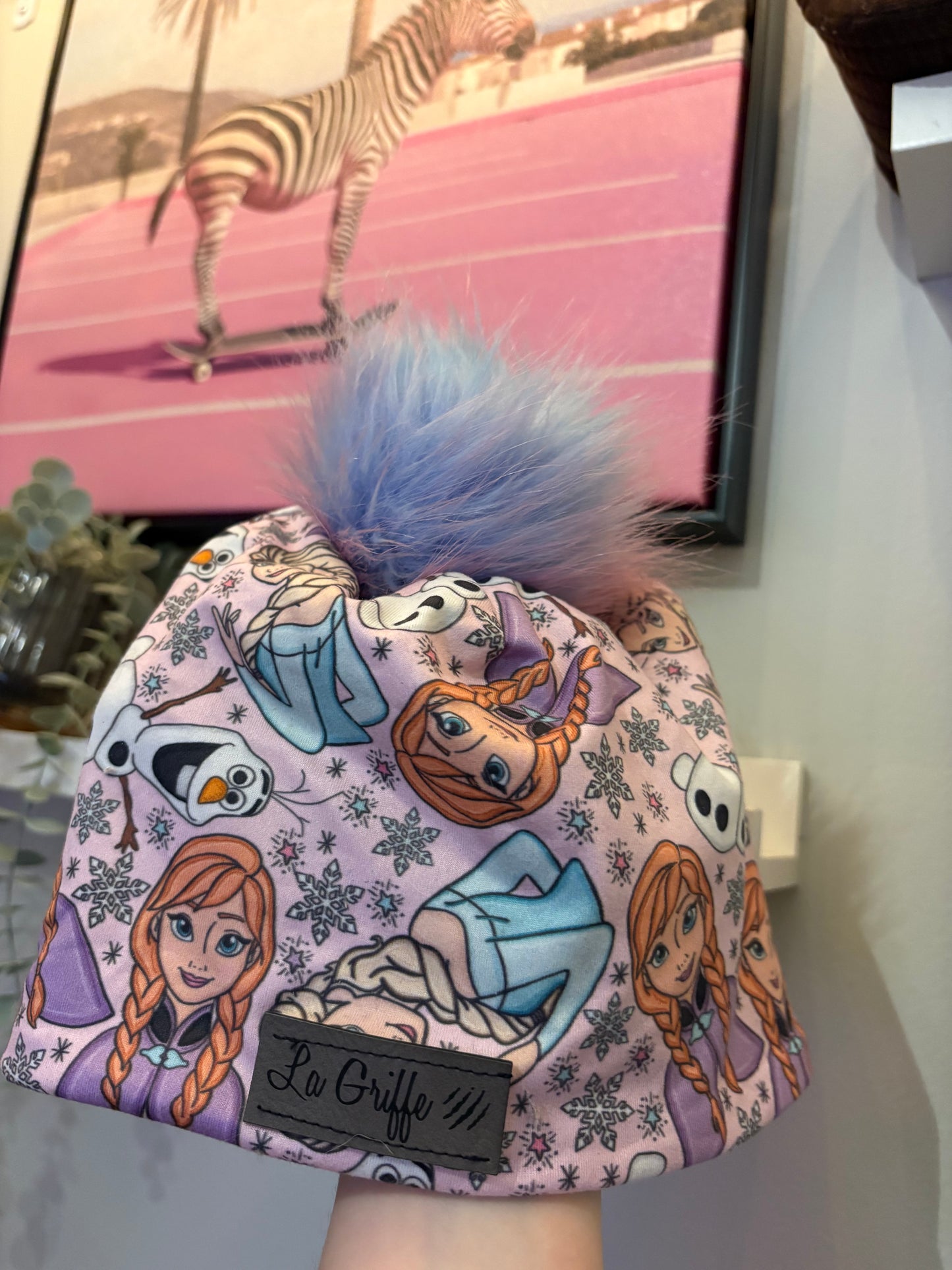 Tuque la griffe (doublée polar) pompon amovible 4-6ans
