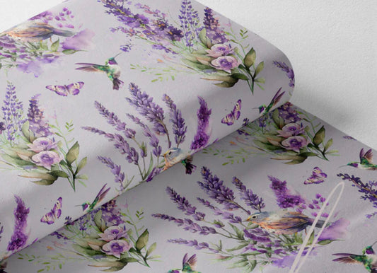 Couverture Minky - jardin des lilas