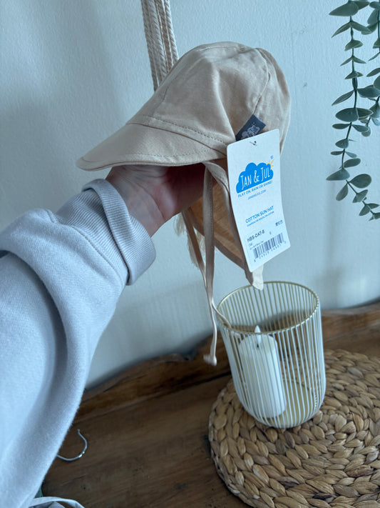 Chapeau bébé coton sable *NEUF