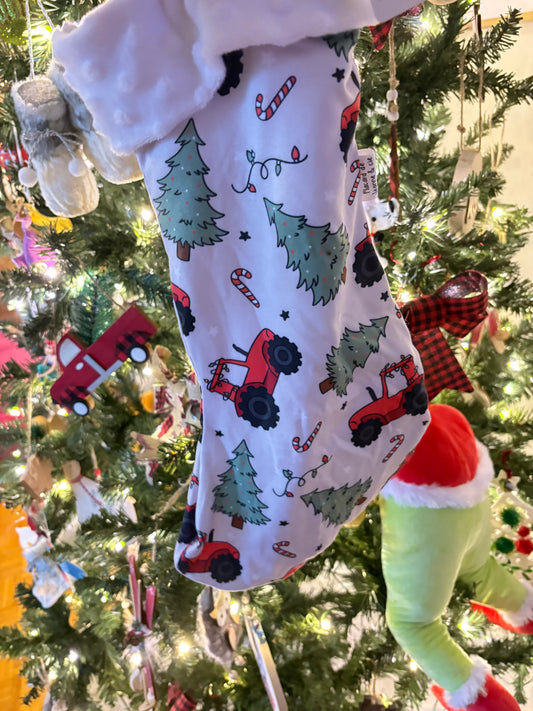 Bas de Noël Tracteurs festifs* NEUF