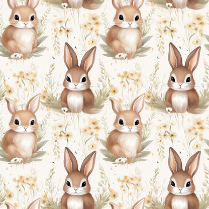 Couverture Minky - lapins doux