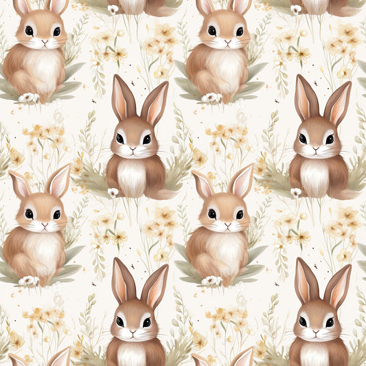 Couverture Minky - lapins doux