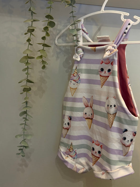 Salopette évolutive 6-18mois Animaux cornets*NEUF