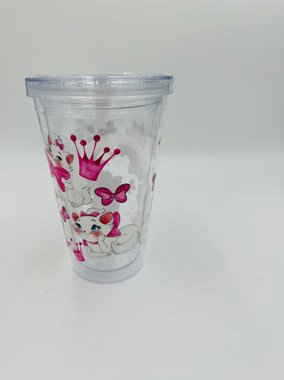 verre à paille en plastique Aristochats 20oz