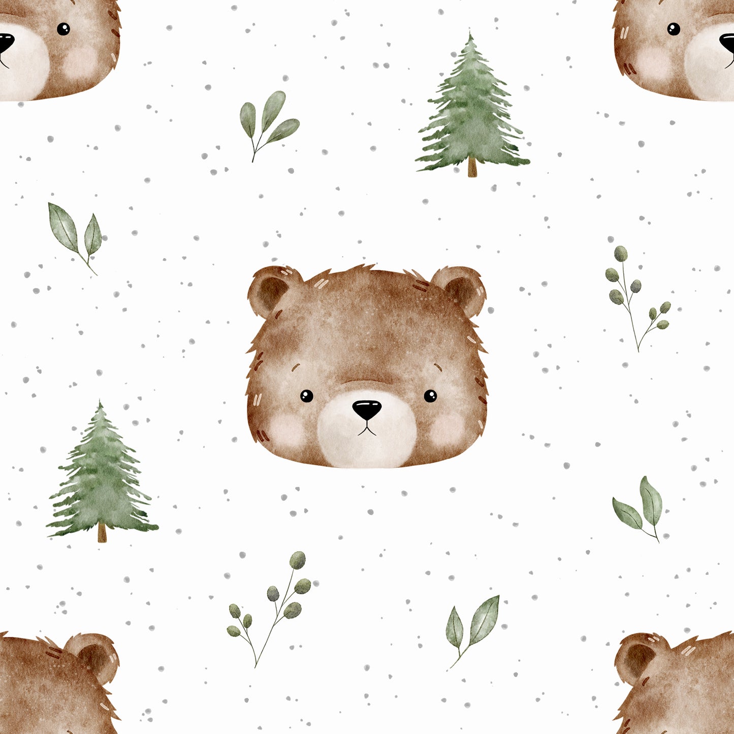 Couverture Minky - ours foret