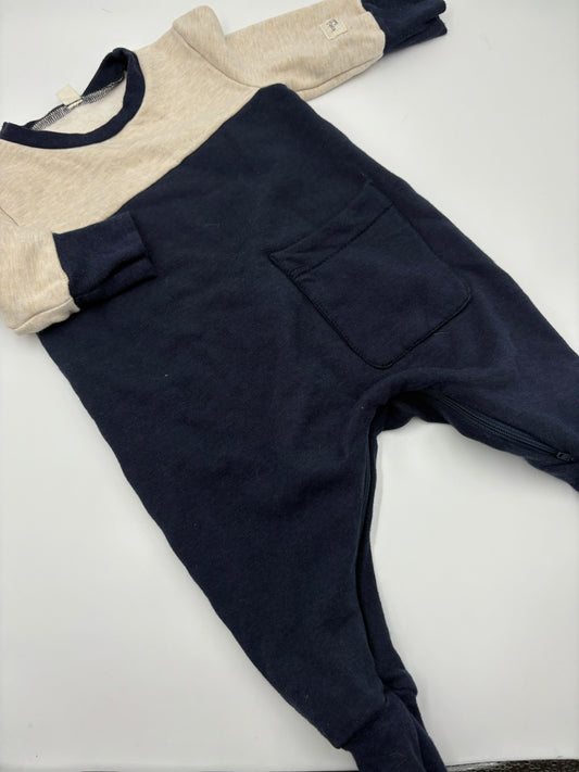 Onepiece 0-6m - zip entre les jambes