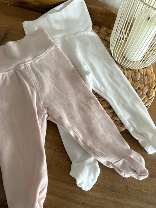 Duo pantalons à pieds 2-4m