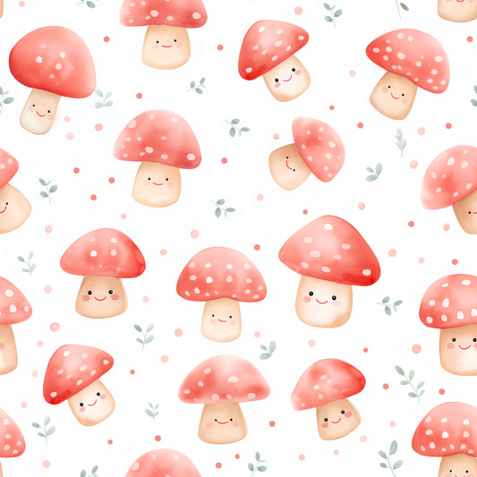 Couverture minky - champignons