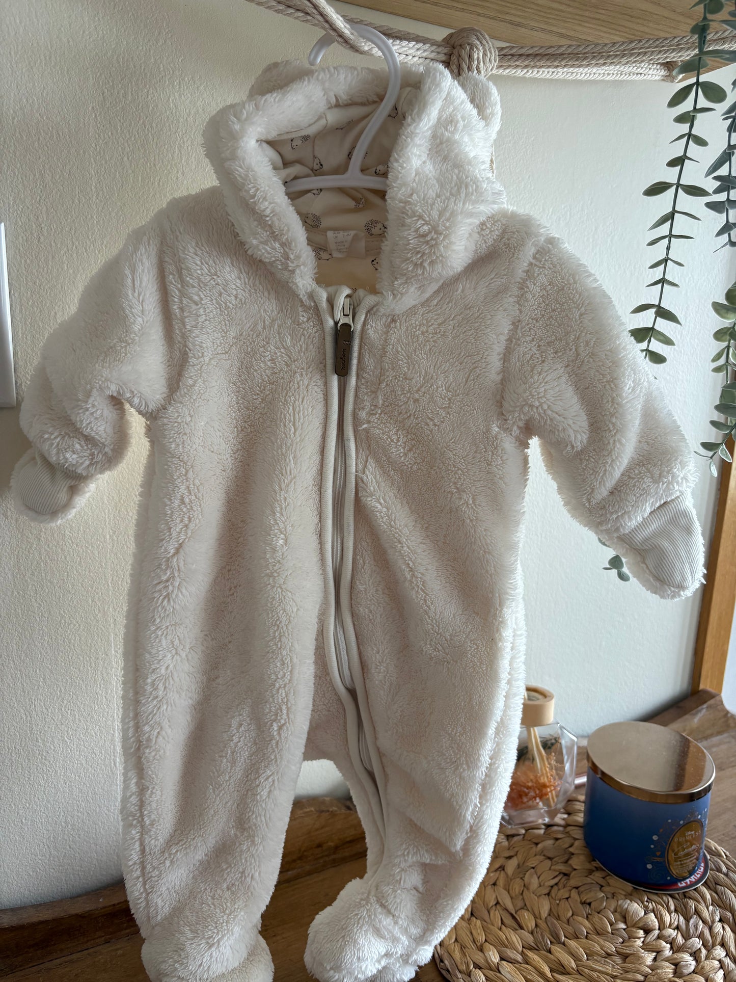 Manteau Onepiece ours 2-4m