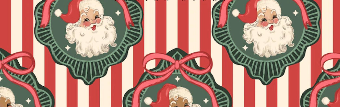 Couverture Minky - père Noël vintage